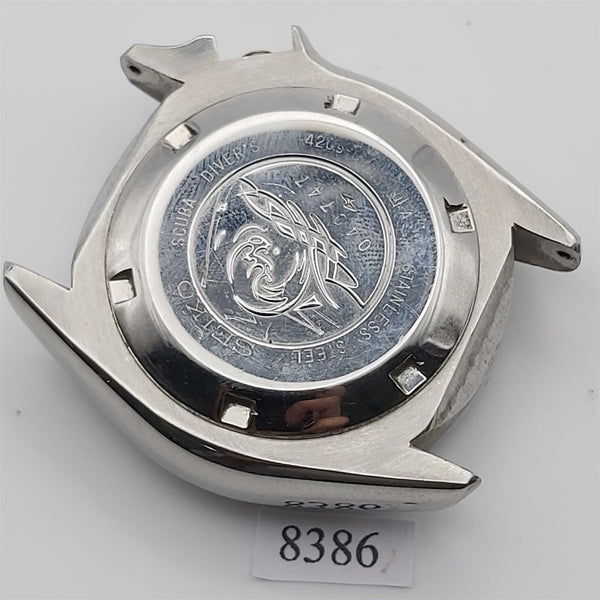 USED POLISHED SEIKO 4205 015T MIDSIZED WATCH DIVER CASE GLASS BACK COVER BVT8386