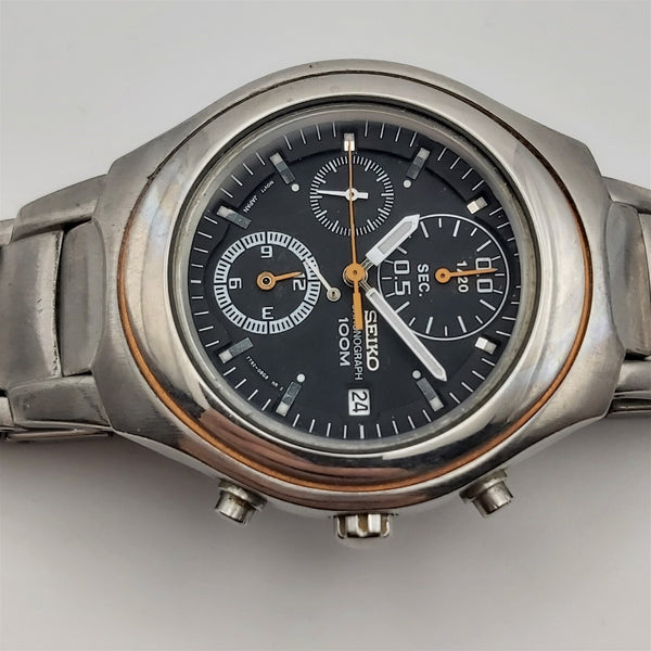 PROJECT TO FIX SEIKO 7T92 BLACK DIAL CHRONOGRAPH DATE EU SHIP MENS WATCH