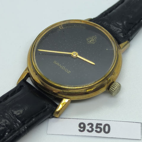 PROJECT FIX SANDOZ ROUND GOLD PLATE MANUAL WIND LADIES EU SHIP WATCH