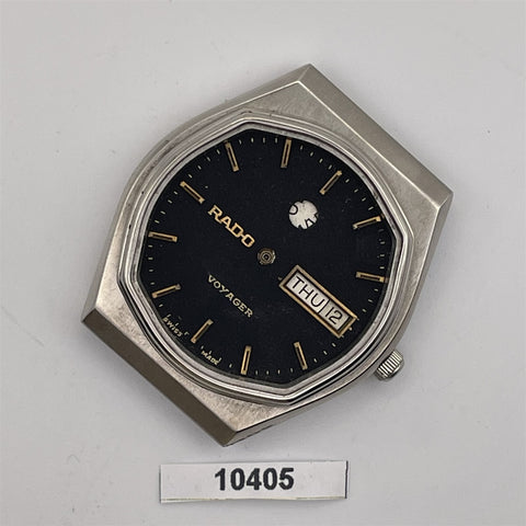 PROJECT TO FIX RADO VOYAGER SS HOODED LUGS DAY DATE EU SHIP MENS 10405 WATCH