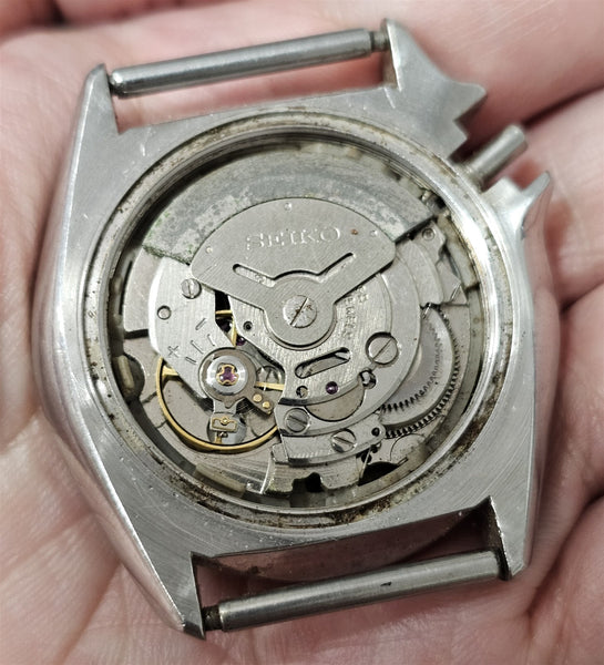 PROJECT TO FIX SEIKO 6309 7290 SS HEAD DAY DATE AUTO WATCH EU SHIP BVT010311