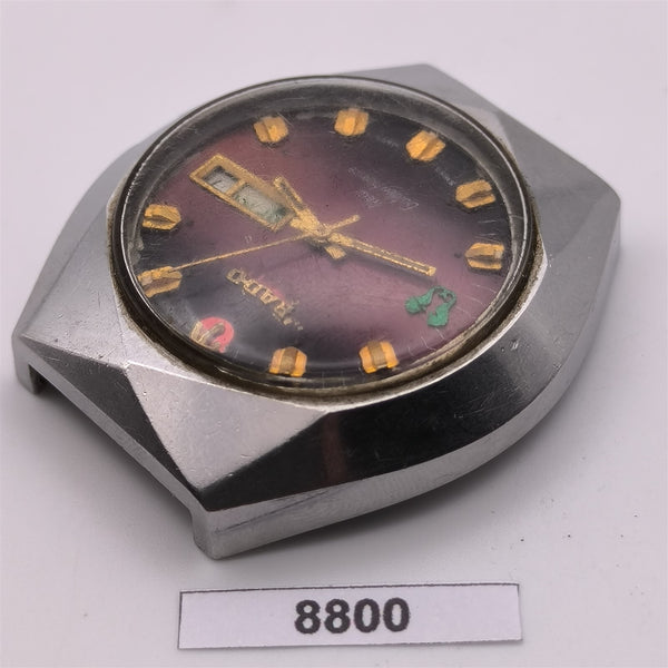 PROJECT TO FIX RADO NEW GOLDEN HORSE SS FACETED CASE DAY DATE MENS WATCH BVT8800