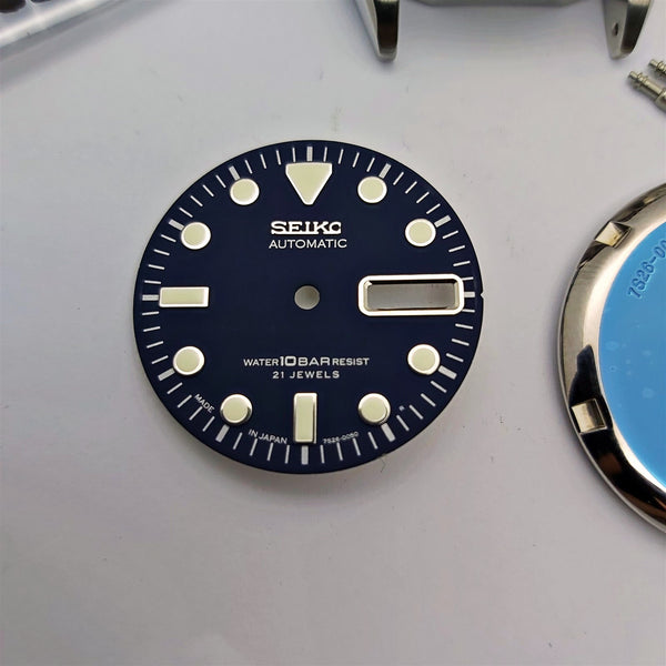NEW AF SEIKO 7S26 0050 SKX023 PEPSI KIT CASE BEZEL GLASS CROWN STRAP DIAL HANDS
