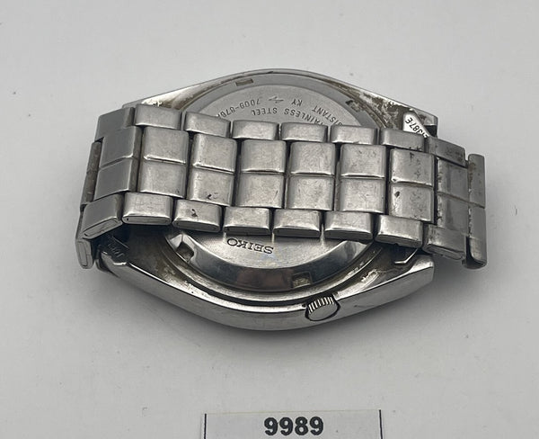 PROJECT TO FIX SEIKO 5 7009 876A MENS SS AUTO DAY DATE WATCH BVT09989