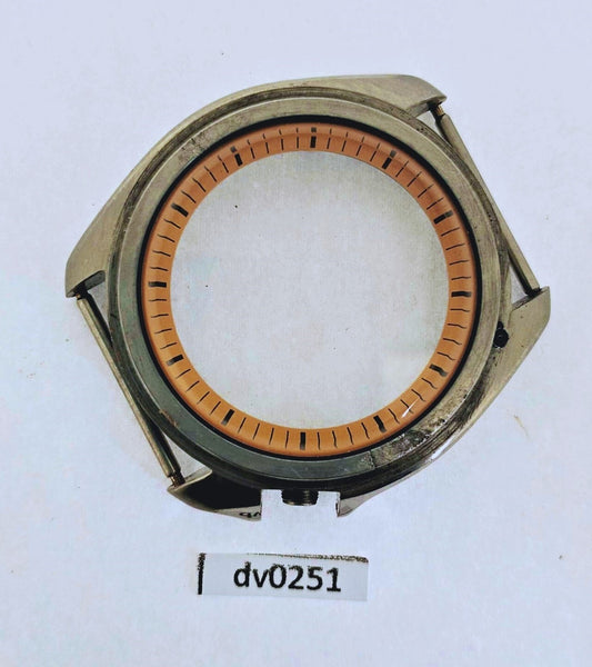 USED SEIKO 7002 7000 POLISHED MIDCASE, MINUTE TRACK, GLASS KIT MENS WATCH DV0251