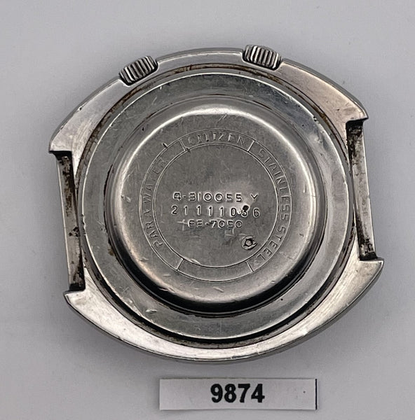 PROJECT TO FIX CITIZEN 63-7050 CRICKET ALARM STEEL SS MENS WATCH EU SHIP 9874