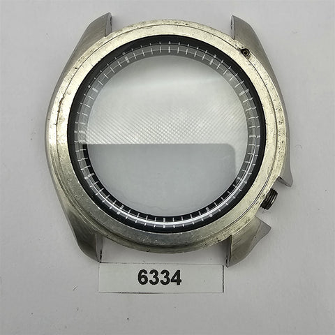 USED SEIKO 7002 7000 POLISHED MIDCASE, MINUTE TRACK GLASS KIT MENS WATCH BVT6334