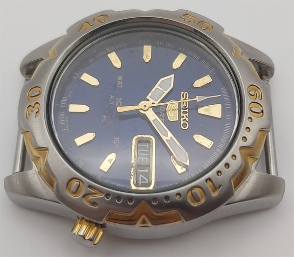 PROJECT TO FIX SEIKO SPORTS 7S36 0230 ROUND AUTO DAY DATE 160595 MENS WATCH