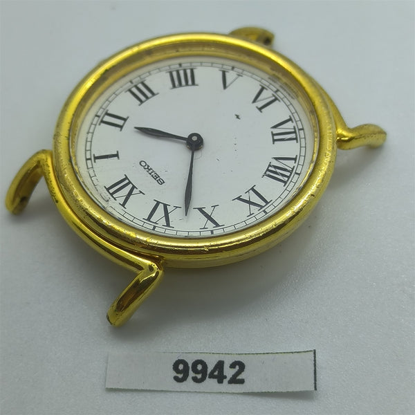 PROJECT TO FIX SEIKO 2220 0530 MANUAL WIND MIDSIZE GOLD PLATE ROMAN WATCH 9942