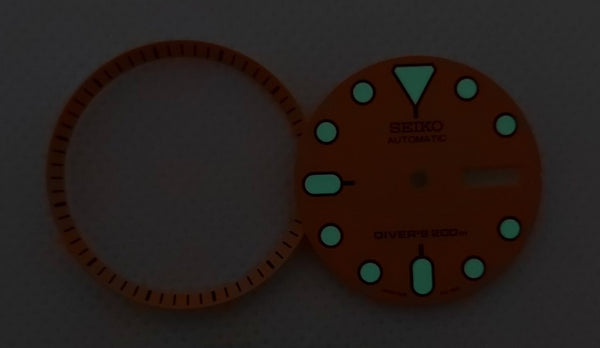 SEIKO ORANGE DIAL MINUTE TRACK SET 7S26 0020 SKX007 SKX009 SUPERLUME WATCH B4116