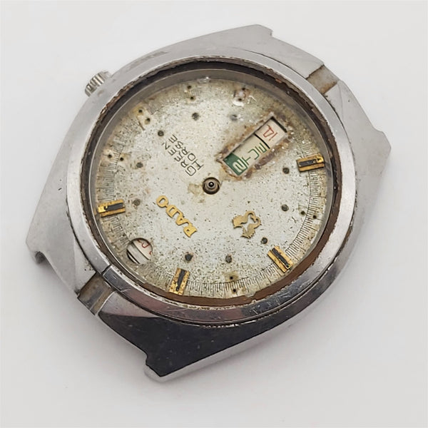 PROJECT TO FIX RADO GREEN HORSE SS HOODED LUGS DAY DATE MENS WATCH