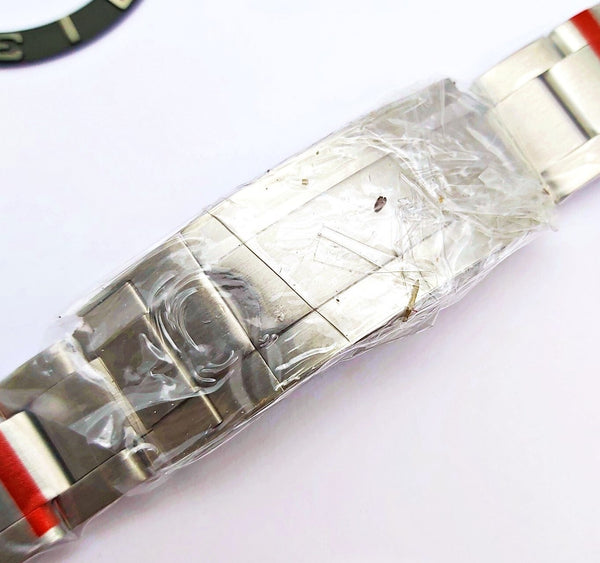 NEW AF SEIKO LEX YACHTMASTER BLACK KIT CASE BEZEL GLASS CROWN STRAP DIAL HAND