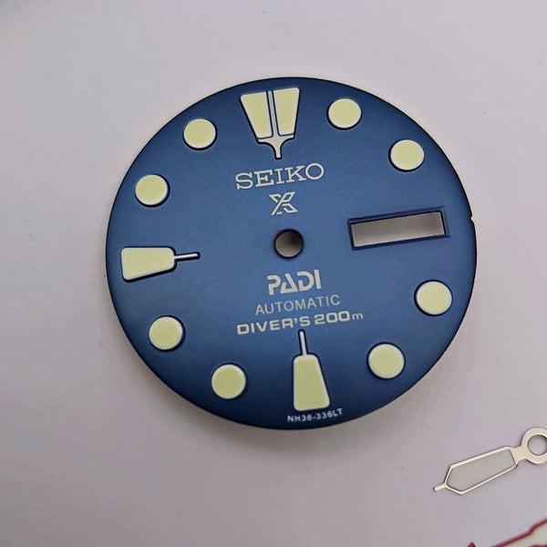 NEW AF SEIKO TURTLE SRP777 BLUE RED KIT CASE BEZEL GLASS CROWN STRAP DIAL HAND