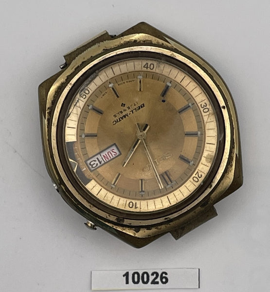 PROJECT FIX SEIKO BELLMATIC 4006 MENS GOLD AUTO DAY DATE WATCH EU SHIP 10026