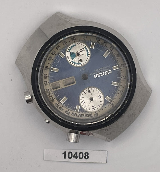USED RARE VINTAGE CITIZEN CHRONOGRAPH 67-9038 DIAL SS CASE BEZEL COVER BVT010408