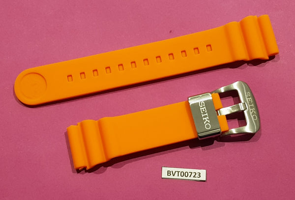 NEW FOR SEIKO RUBBER STRAP ORANGE SOFT Z22 BAND 6309 6306 7548 7002 BVT00723