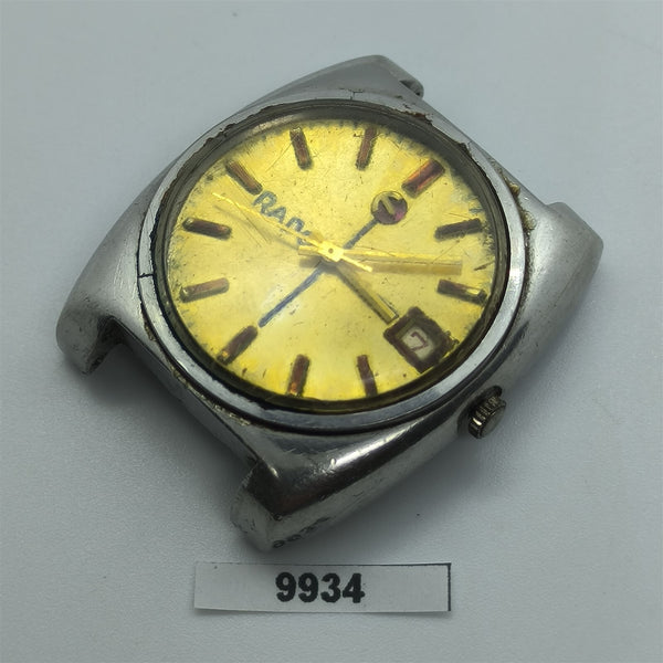 PROJECT TO FIX RADO THICK LUGS AUTOMATIC DATE EU SHIP MENS SS WATCH 9934