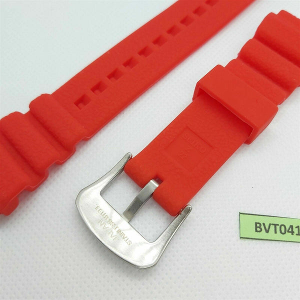 NEW FOR SEIKO RUBBER STRAP FLAT RED SOFT Z22 BAND 6309 6306 7548 7002 BVT04177