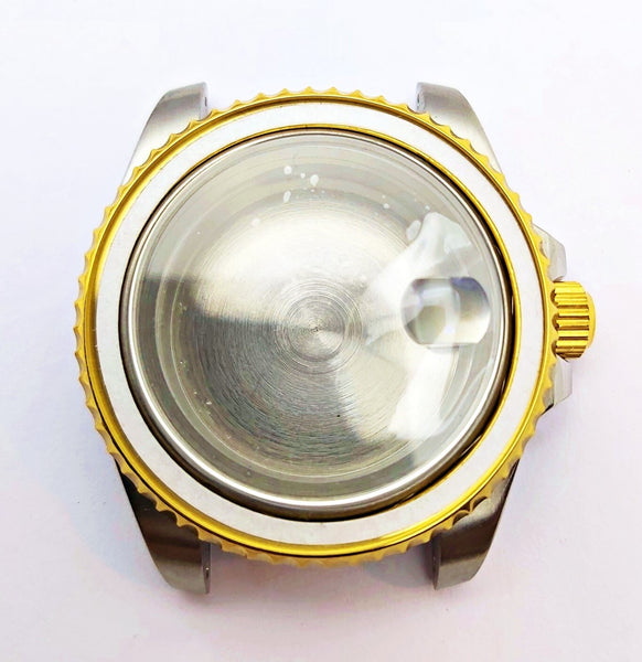 NEW AF SEIKO LEX SUBMARINE WHITE GOLD SS KIT CASE BEZEL GLASS CROWN STRAP DIAL