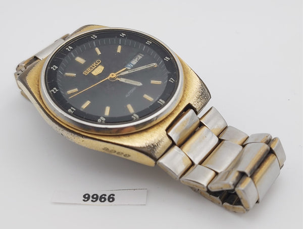 PROJECT TO FIX SEIKO 5 SPORTS 7009 3160 MENS GOLD AUTO DAY DATE WATCH 9966