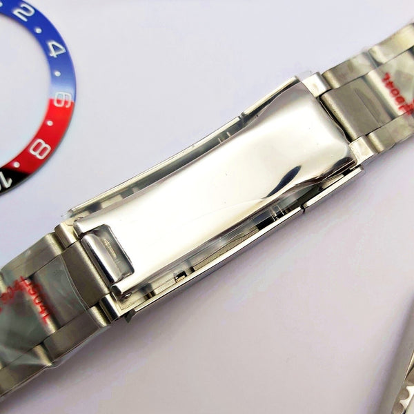 NEW AF SEIKO LEX GMT PEPSI KIT CASE BEZEL GLASS CROWN STRAP DIAL HAND EU SHIP
