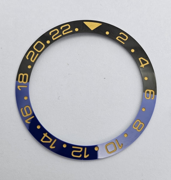 NEW AF SEIKO LEX GMT BLUE BLACK SS GOLD KIT CASE BEZEL GLASS CROWN STRAP DIAL 