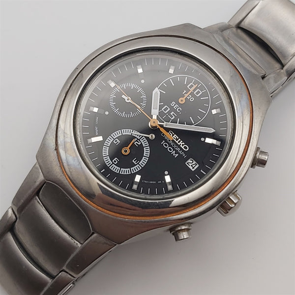 PROJECT TO FIX SEIKO 7T92 BLACK DIAL CHRONOGRAPH DATE EU SHIP MENS WATCH
