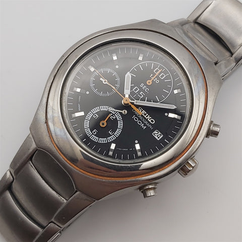 PROJECT TO FIX SEIKO 7T92 BLACK DIAL CHRONOGRAPH DATE EU SHIP MENS WATCH