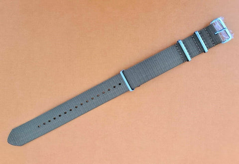 NEW FOR SEIKO MILITARY NYLON BAND 20mm 4205 7S26 0030 0050 GRAY GRYNTO20