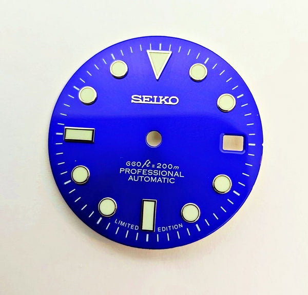 NEW AF SEIKO LEX SUBMARINE BLUE KIT CASE BEZEL GLASS CROWN STRAP DIAL HAND EU