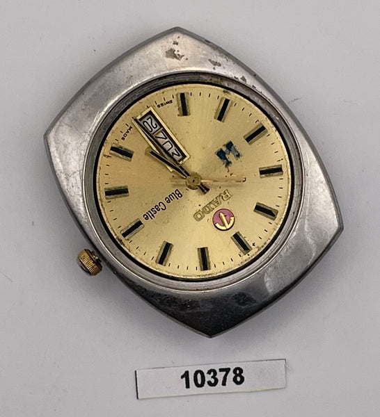 COLLECTIBLE RADO GOLDEN CASTLE MENS BOTTOM DAY DATE AUTO WATCH EU SHIP 10378