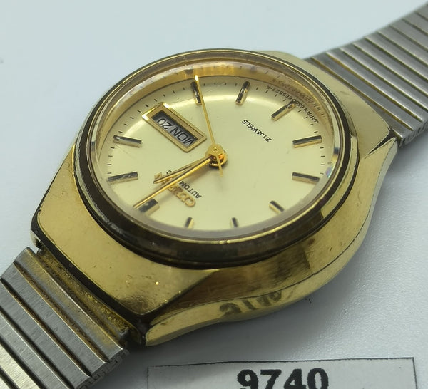 PROJECT TO FIX VINTAGE CITIZEN HOODED CASE LADIES DAY DATE WATCH EU SHIP 9740