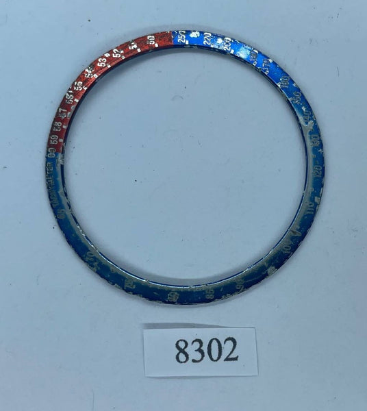 USED VINTAGE SEIKO BEZEL INSERT FOR 6139 POGUE PEPSI CHRONOGRAPH WATCH BVT08302