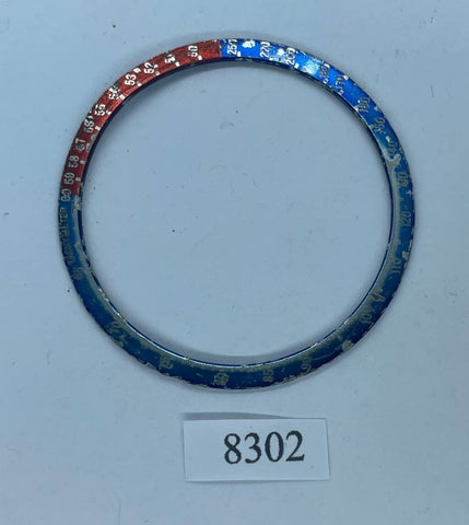USED VINTAGE SEIKO BEZEL INSERT FOR 6139 POGUE PEPSI CHRONOGRAPH WATCH BVT08302