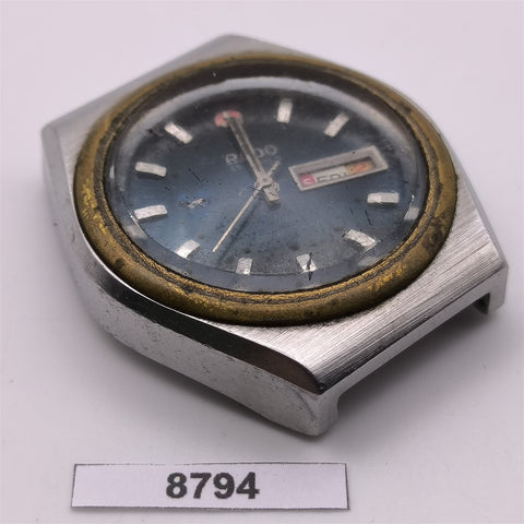 PROJECT TO FIX RADO GOLDEN HORSE GOLD SS HOODED LUGS DAY DATE MENS WATCH 8794