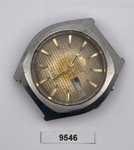 PROJECT TO FIX VINTAGE ORIENT MENS SS FACETED CASE DAY DATE WATCH 9546