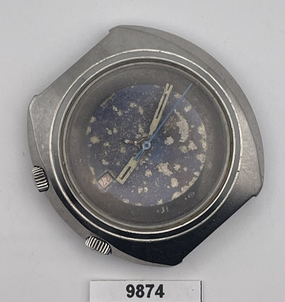 PROJECT TO FIX CITIZEN 63-7050 CRICKET ALARM STEEL SS MENS WATCH EU SHIP 9874