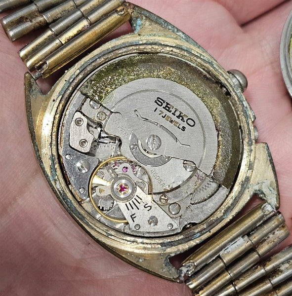 PROJECT FIX SEIKO BELLMATIC 4006 6011 AUTO DAY DATE GOLD MENS WATCH EU SHP 10100