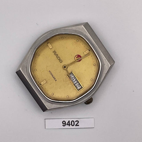 PROJECT TO FIX RADO VOYAGER SS HOODED LUGS DAY DATE EU SHIP MENS WATCH 9402