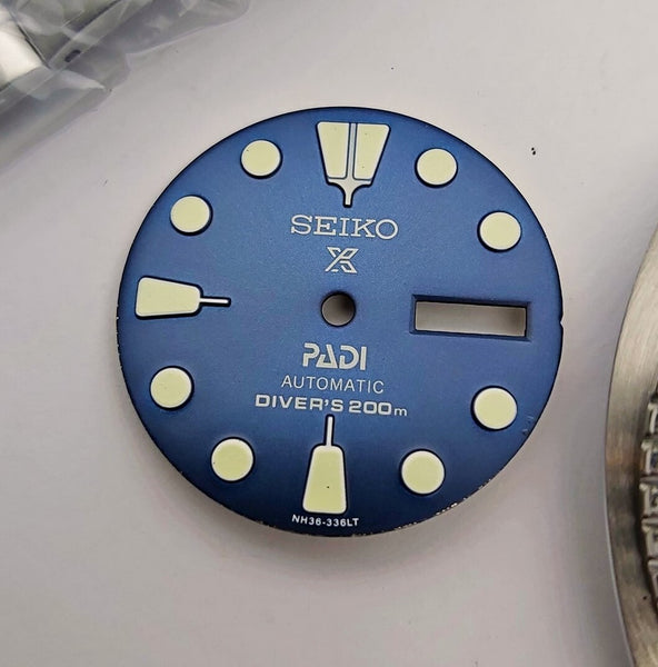 NEW AF SEIKO TURTLE BLUE CASE BEZEL GLASS CROWN SOLID STRAP DIAL HANDS SRP777