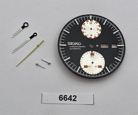 NEW SEIKO 6138 0011 UFO DIAL & HANDS KIT RED SUBDIAL CHRONOGRAPH WATCH BVT06642