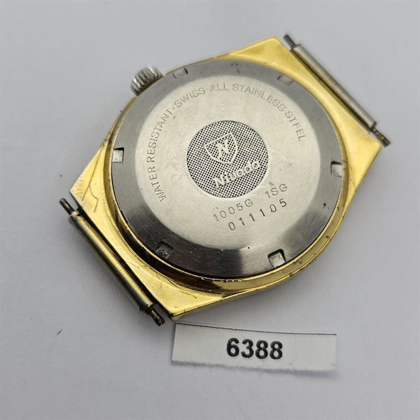 USED NIVADA MENS GOLD PLATED CASE, COVER & GLASS CROWN SET BVT06388