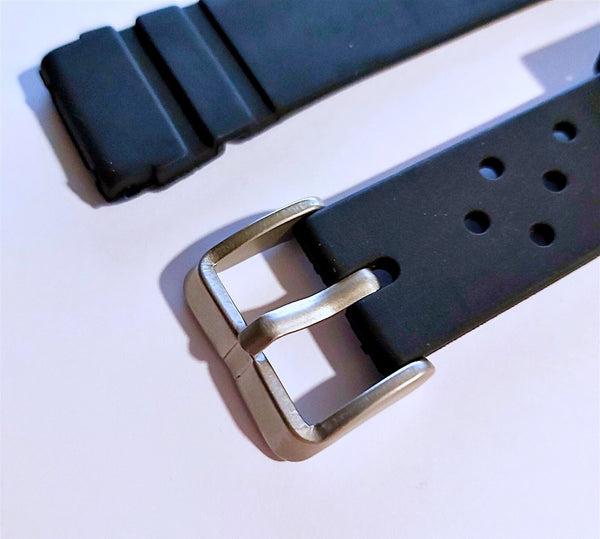 NEW SEIKO BLACK RUBBER STRAP FLAT Z20 BAND 20mm 4205 7S26 0030 0050 SKX013 WATCH