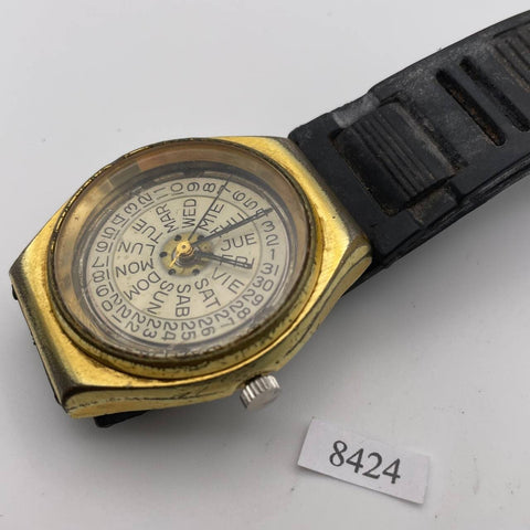 PROJECT TO FIX BULOVA GOLD DAY DATE CUSHION AUTO MENS 8D24 EU SHIP WATCH