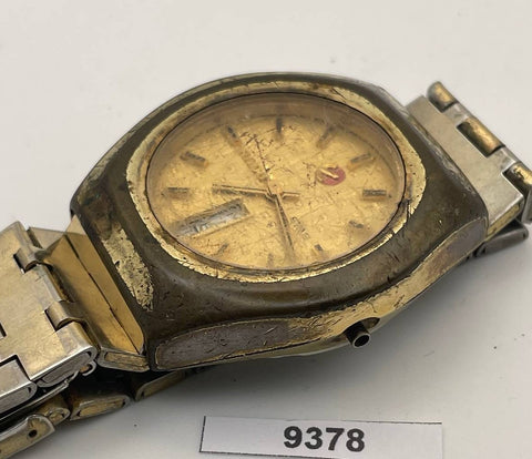 PROJECT TO FIX RADO STAG GOLD AUTOMATIC BOTTOM DAY DATE EU SHIP MENS WATCH 9378