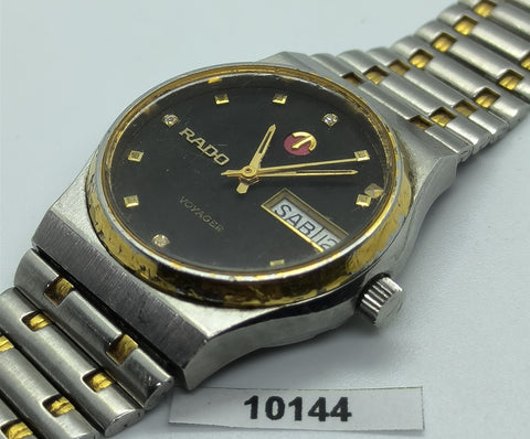PROJECT TO FIX RADO VOYAGER SS HOODED LUGS DAY DATE EU SHIP BOYSIZE WATCH 10144