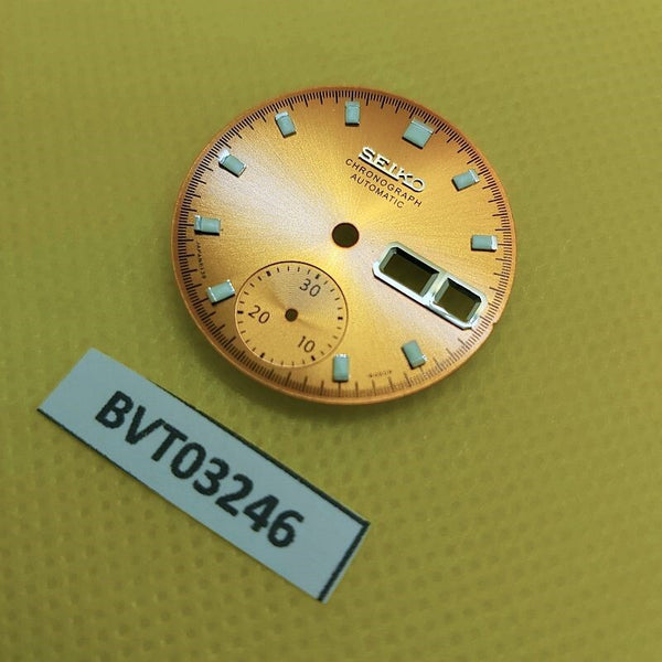 NEW SEIKO GOLD DIAL FOR SEIKO 6139 POGUE SERIES CHRONOGRAPH MENS WATCH BVT03246