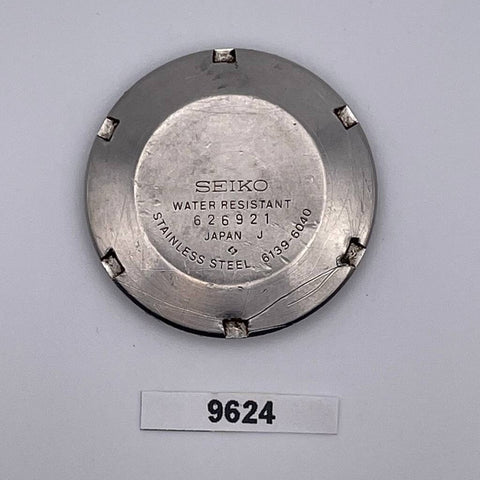 USED VINTAGE SEIKO 6139 6040 SILVER GHOST CHRONOGRAPH WATCH CASE BACK COVER 9624