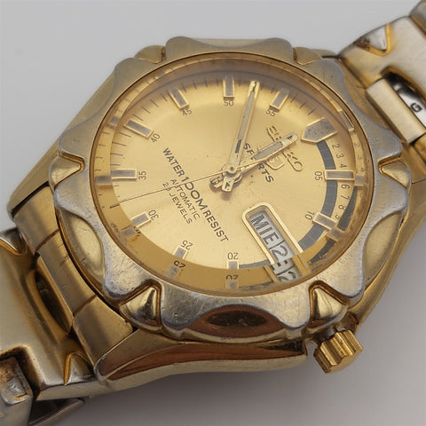 PROJECT TO FIX SEIKO SPORTS 7S36 00m0 ROUND AUTO DAY DATE MENS WATCH 6537