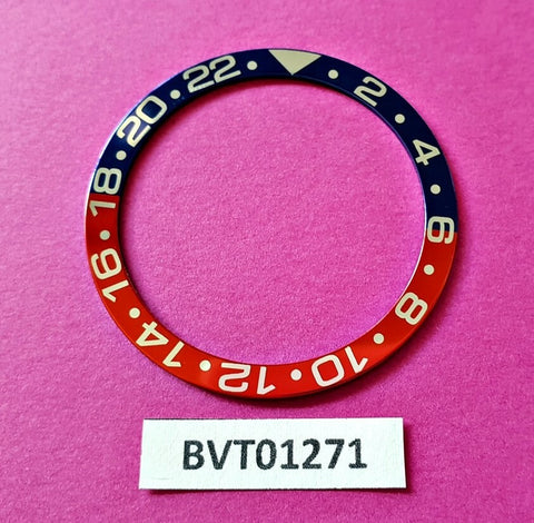 SEIKO WIDE FONT PEPSI GMT BEZEL INSERT DIVERS 7002 6309 7548 7S26 WATCH BVT01271
